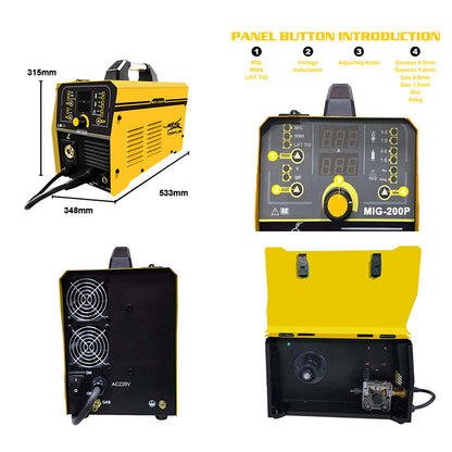 MIG-200P Professional lift tig welding machine Made Manufacturing Plant Construction Works Single Pulse Welding Machine