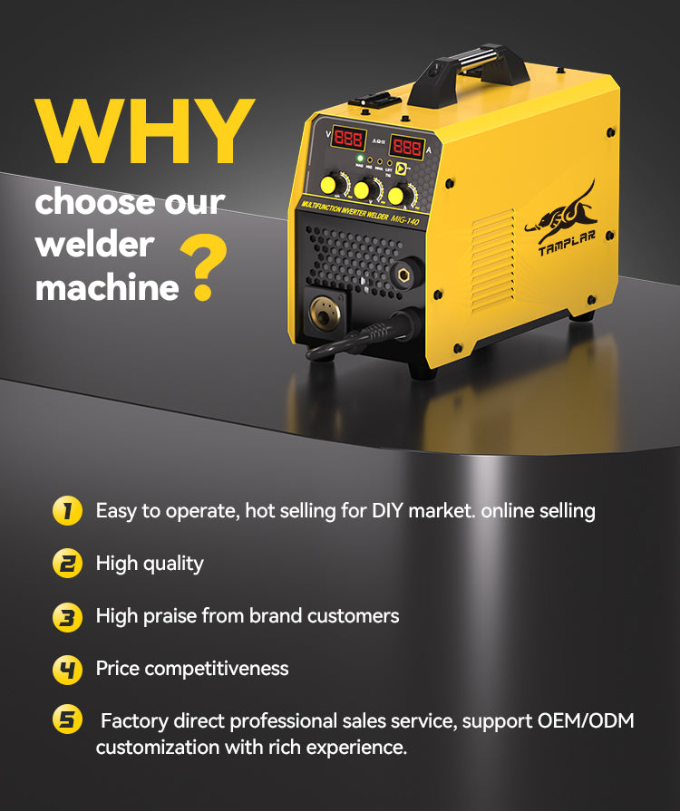 MIG-140P TAMPLAR 5kg mini welding machine portable 4 in 1 welder soldadora mig 140A