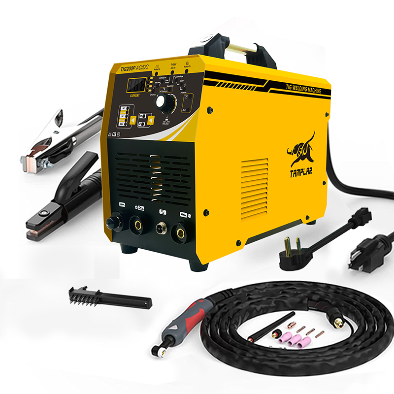 TIG-200P ACDC Pulse MMA TIG 200a Welder 220V for stainless steel aluminum inverter IGBT tig argon machine welding