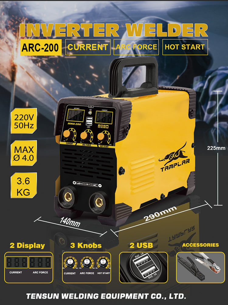 ARC-200 High quality 200A mini portable igbt mma arc welding machine maquinas de soldar 220V Manual Metal Arc Welders