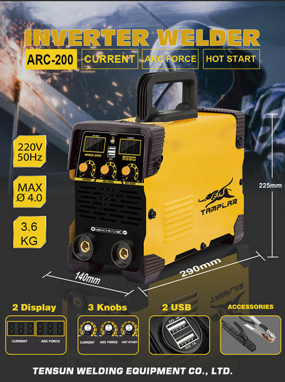 ARC-200 High quality 200A mini portable igbt mma arc welding machine maquinas de soldar 220V Manual Metal Arc Welders