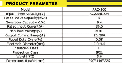 ARC-200 High quality 200A mini portable igbt mma arc welding machine maquinas de soldar 220V Manual Metal Arc Welders