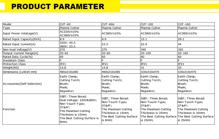 CUT-60 China wholesale Dual Voltage 220V 380V Non-Touch Cutting Thickness 15Mm Cutting Surface 8Mm Plasma Cutter