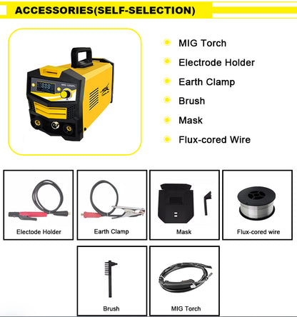 MIG-1201PL New design for wholesale LCD display mig 120 no gas mig mma welder 110V maquina de solda portable welding machine