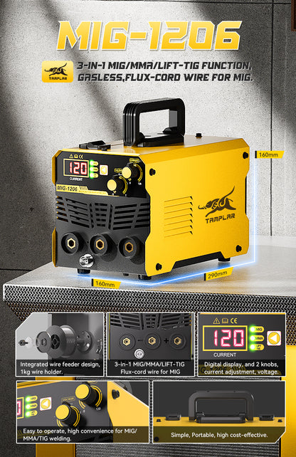 MIG-1206 TAMPLAR MIG MMATIG 120 mig welding machine welder 220v welding mig portable china welding machine supplier