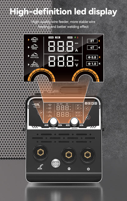 715MIG-120PLA Poste à souder 5-en-1 d'usine avec Lift TIG, OEM pour soudage aluminium/acier, écran LCD sans gaz