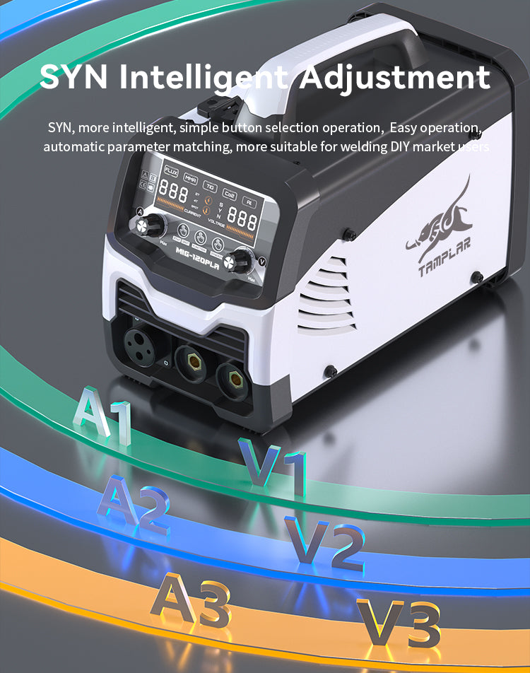 715MIG-120PLA Factory 5-in-1 Welder with Lift TIG, OEM for Welding Aluminum/Steel, LCD Display No Gas