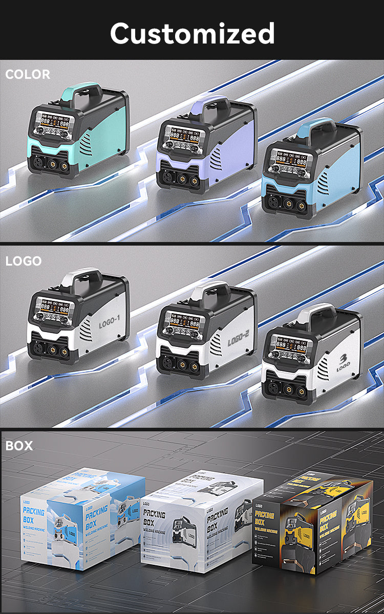715MIG-120PLA Factory 5-in-1 Welder with Lift TIG, OEM for Welding Aluminum/Steel, LCD Display No Gas
