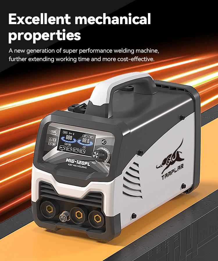 715MIG-120PL LCD Display 3-in-1 Welder, No Gas Required Modern Plastic Body European Standard Welding Machine Factory