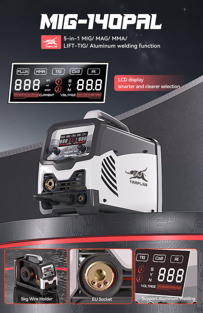 715MIG-140PAL Welding Machine Manufacturer from China Inverter MIG TIG MMA welding machine OEM ODM Available Aluminum welder