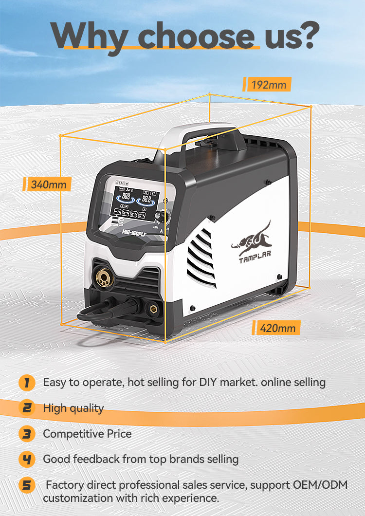 715MIG-140PLF 5kg LCD Inverter Welding Machine 4-in-1 Portable No Gas and Gas mig Welder for MMA & Lift TIG