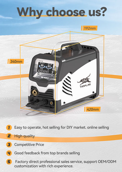 715MIG-140PLF 5kg LCD Inverter Welding Machine 4-in-1 Portable No Gas and Gas mig Welder for MMA & Lift TIG