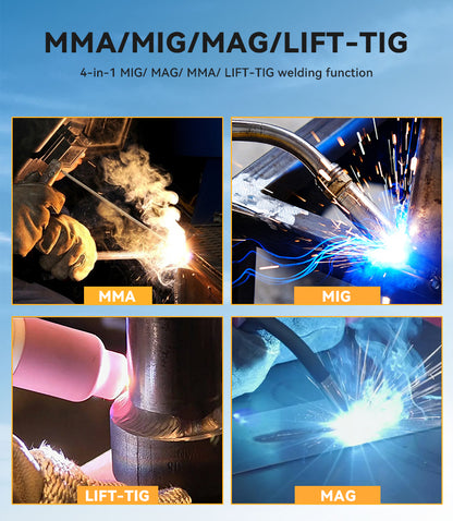 715MIG-140PLF 5kg LCD Inverter Welding Machine 4-in-1 Portable No Gas and Gas mig Welder for MMA & Lift TIG