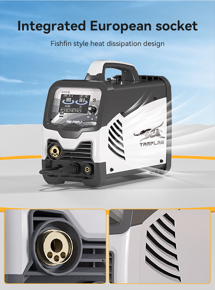 715MIG-140PLF 5kg LCD Inverter Welding Machine 4-in-1 Portable No Gas and Gas mig Welder for MMA & Lift TIG