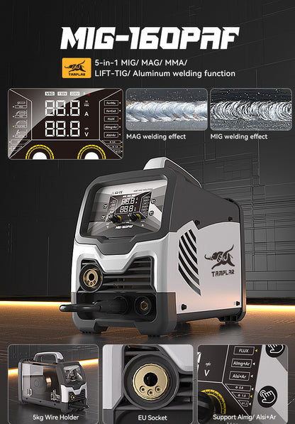 715MIG-160PAF Customizable 5 in 1 Welding Machine Factory Welder Private Label OEM ODM Available MIG TIG MMA Welding Solutions