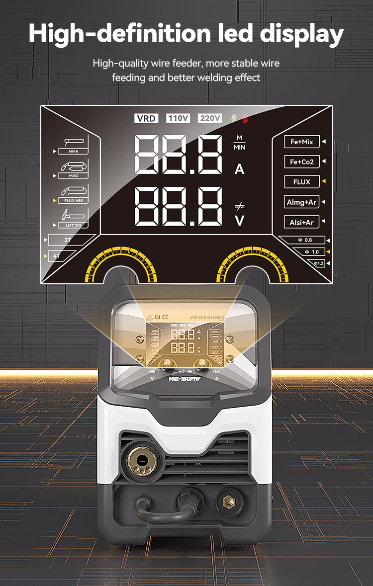 715MIG-160PAF Customizable 5 in 1 Welding Machine Factory Welder Private Label OEM ODM Available MIG TIG MMA Welding Solutions