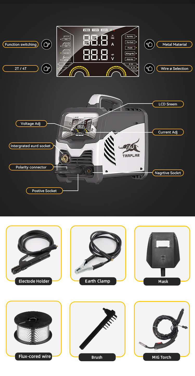 715MIG-160PAF Customizable 5 in 1 Welding Machine Factory Welder Private Label OEM ODM Available MIG TIG MMA Welding Solutions