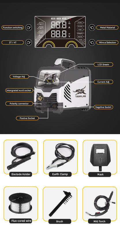 715MIG-160PAF Customizable 5 in 1 Welding Machine Factory Welder Private Label OEM ODM Available MIG TIG MMA Welding Solutions