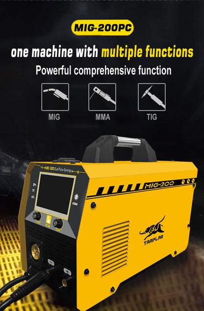 MIG-200PC 220V 4 in 1 multi welder pulse soldadoras mig with color screen welding machine maquina para soldar 200A