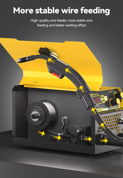 MIG-1201MT Nouveau Soudeuse 3 en 1 Mma Tig Mig 120Amp 110V IGBT Métal Panneau Avant Sans Gaz Soudeuses Machine de Soudage Mig Portable