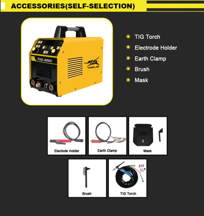 TIG-300C welders with cold welding Multifunctional MMA TIG cold weld thin metal pulse function aluminum welding machine