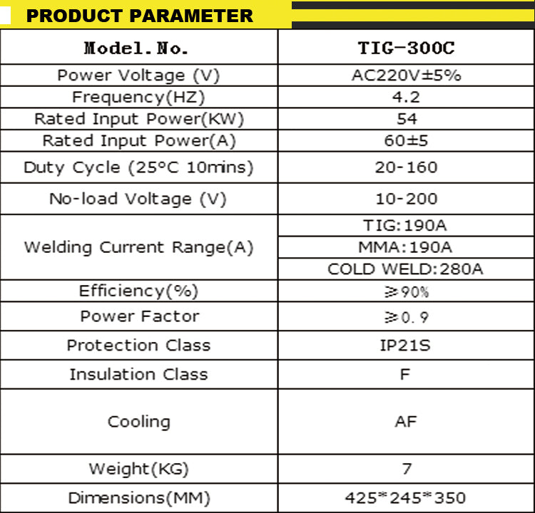 TIG-300C welders with cold welding Multifunctional MMA TIG cold weld thin metal pulse function aluminum welding machine