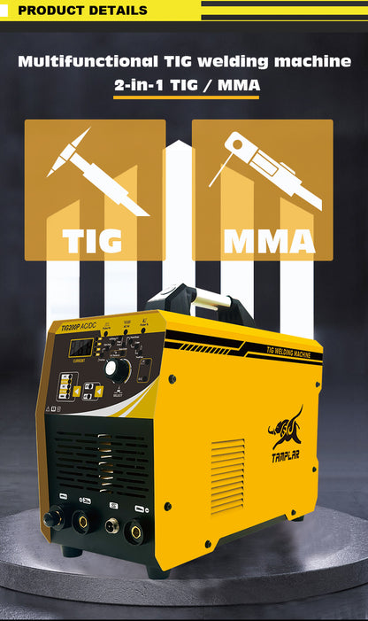 TIG-200P ACDC Pulse MMA TIG 200a Welder 220V for stainless steel aluminum inverter IGBT tig argon machine welding