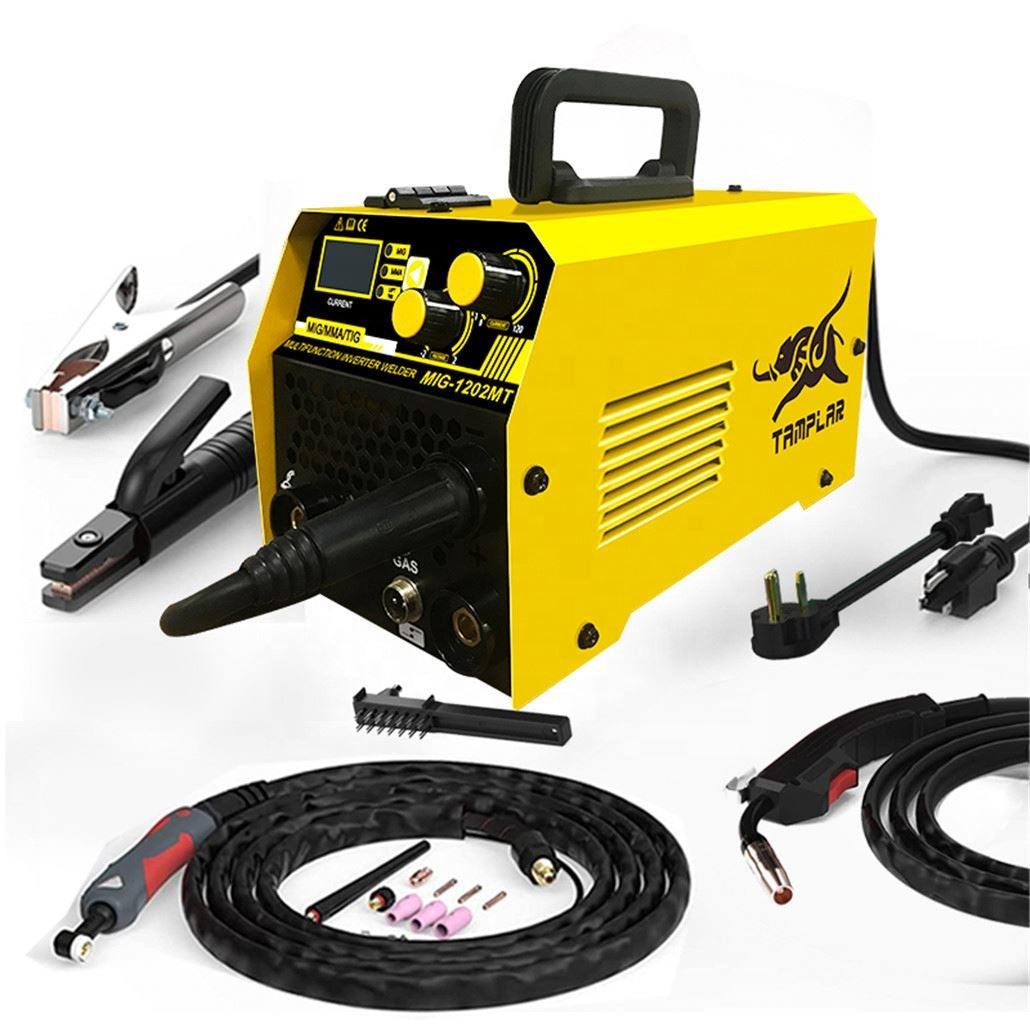 MIG-1202MT-A Factory wholesale supply inverter Mig Welding Machine 220V OEM ODM Portable Multi 120A 3 In 1 Tig Mag Mma Mig Welders machine gas or gasless