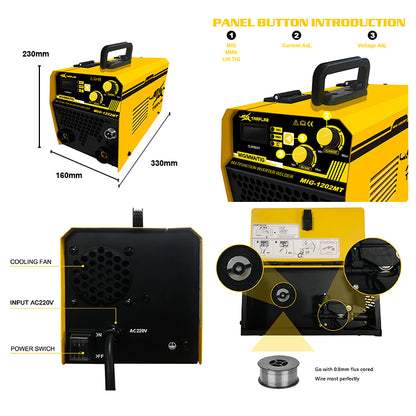 MIG-1202MT China supplier multifunction 3 in 1 mma mig lift-tig welding machine welder welding tool