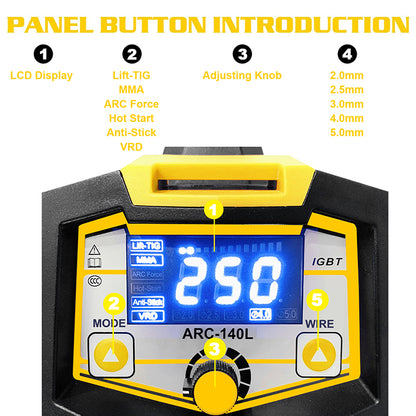 ARC-140L View larger image Add to Compare  Share Igbt Inverter Welding Machine Mma Anti Stick Hot Start And Arc Force Function Arc Welding Machine