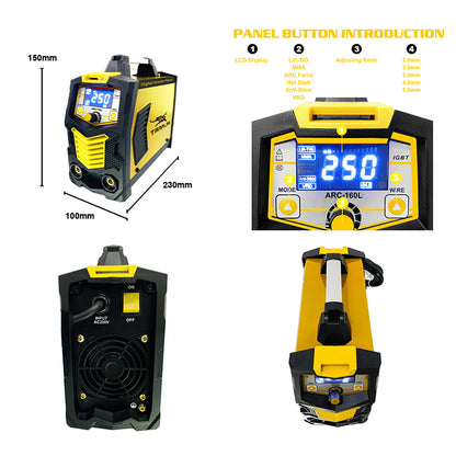 ARC-160L Factory customization Small Size And Portable welder 220V Arc Welding Machine with LCD display