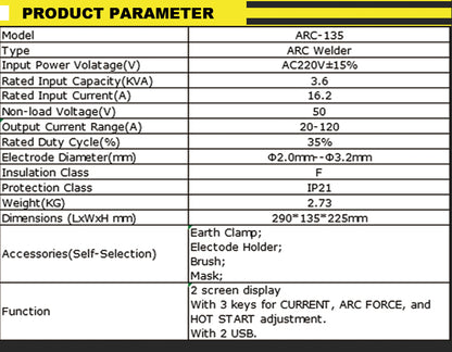 ARC-135 High Power Mini Welder MMA Arc Igbt Inverter maquina para soldar 120amp poste a souder electric Welding Machines For sale